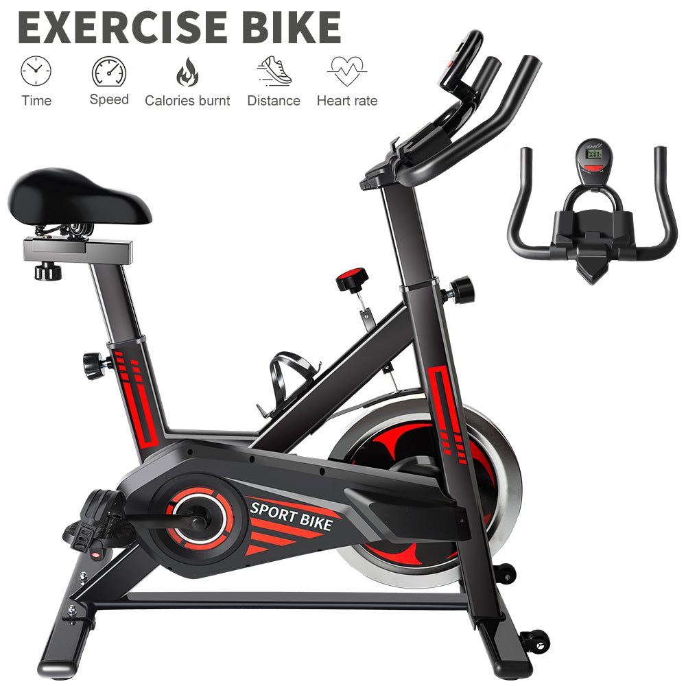 Exercise Bike Cardio Cycle Indoor Training LCD Screen 10KG Flywheel Fitness Gym