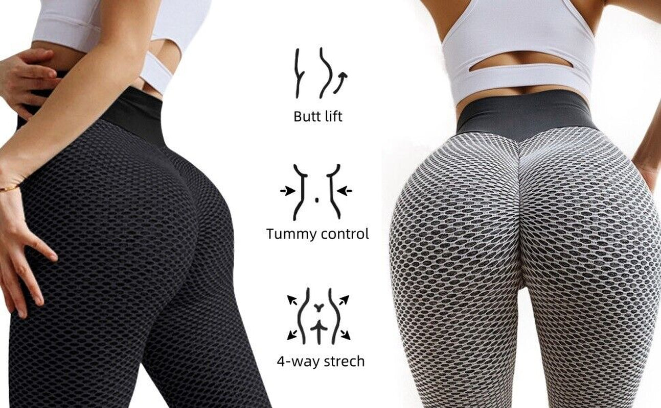 Women High Waist Gym Leggings Pocket Fitness Sports Running Ladies Yoga Pants UK