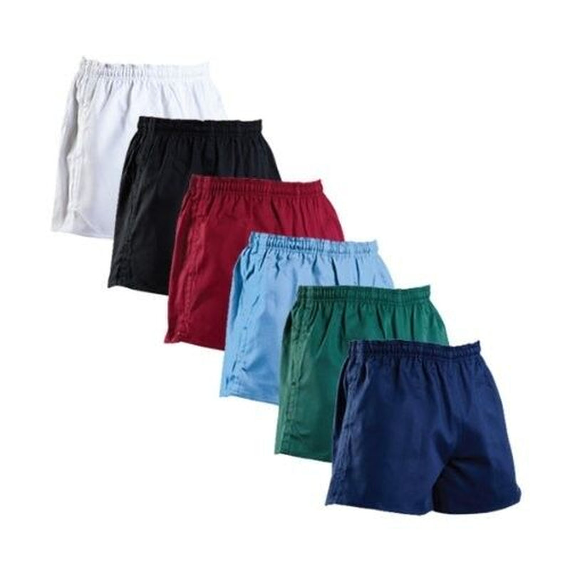 Mens Rugby Shorts 100% Premium Cotton Gym Leisure Fitness Training Active Wear