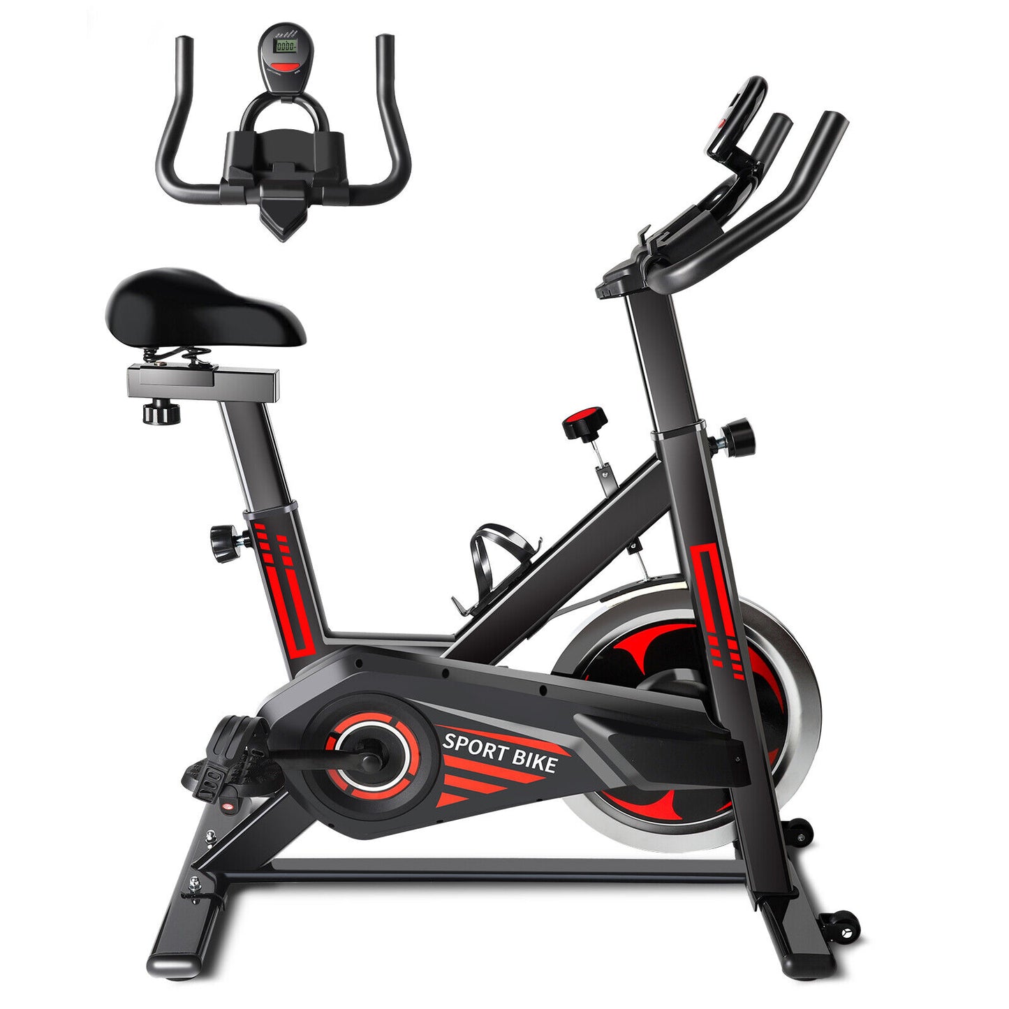 Exercise Bike Cardio Cycle Indoor Training LCD Screen 10KG Flywheel Fitness Gym